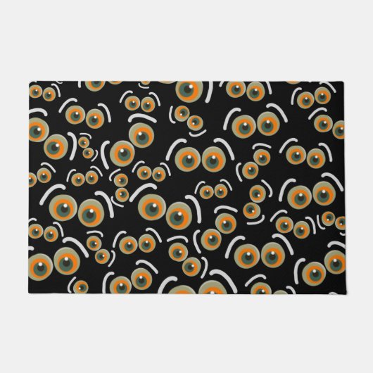 Scaredy Cat Halloween Boo Eyes Bat Deurmat (Voorkant)