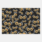 Scaredy Cat Halloween Boo Eyes Bat Inpakpapier Vel (Voorkant 3)