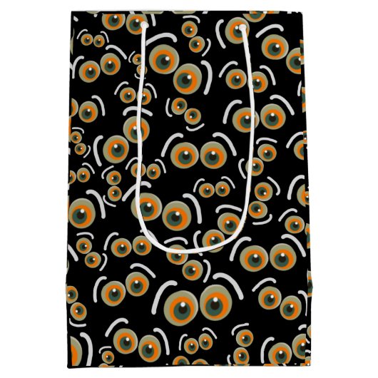 Scaredy Cat Halloween Boo Eyes Bat Medium Cadeauzakje (Achterkant)