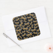 Scaredy Cat Halloween Boo Eyes Bat Vierkante Sticker (Envelop)