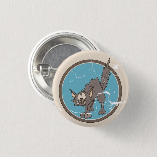 Scaredy Cat Halloween Button (Voorkant /achterkant)
