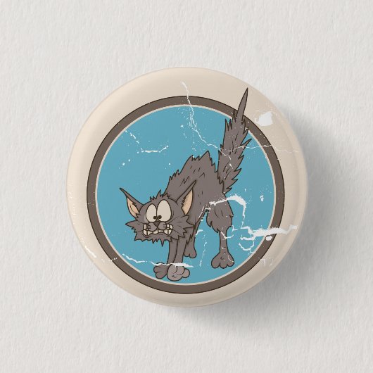 Scaredy Cat Halloween Button (Voorkant)