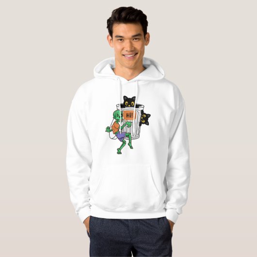 Scaredy Cat Halloween Hoodie (Voorkant volledig)