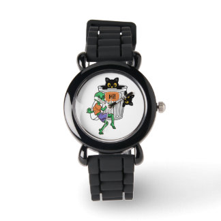 Scaredy Cat Halloween Horloge