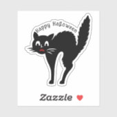 Scaredy Cat Halloween Sticker (Vel)