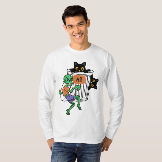 Scaredy Cat Halloween T-shirt (Voorkant volledig)