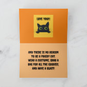 SCAREDY CAT KLEINDOCHTER HALLOWEEN KAART (Binnen)