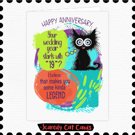 Scaredy Cat Legend Huwelijksjubileum Kaart