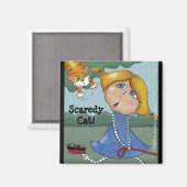 Scaredy Cat Magneet (Voorkant / Achterkant)