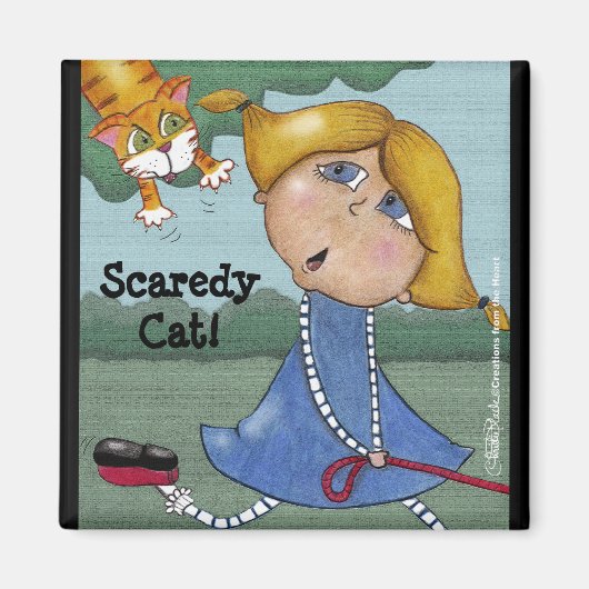 Scaredy Cat Magneet (Voorkant)