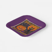 "Scaredy Cat" replica uit de jaren 50 Papieren Bordje (Gebogen)