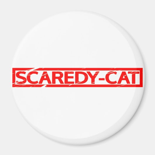 Scaredy-cat Stamp Magneet (Voorkant)