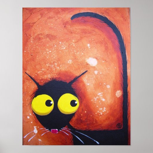 Scaredy Stressie Cat Poster (Voorkant)