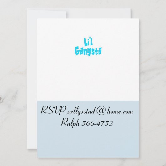 Scarey 16 th Birthday Party Invitation Kaart (Achterkant)