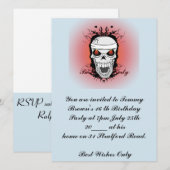 Scarey 16 th Birthday Party Invitation Kaart (Voorkant / Achterkant)