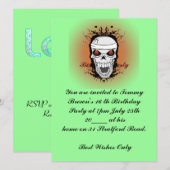 Scarey 16 th Birthday Party Invitation Kaart (Voorkant / Achterkant)