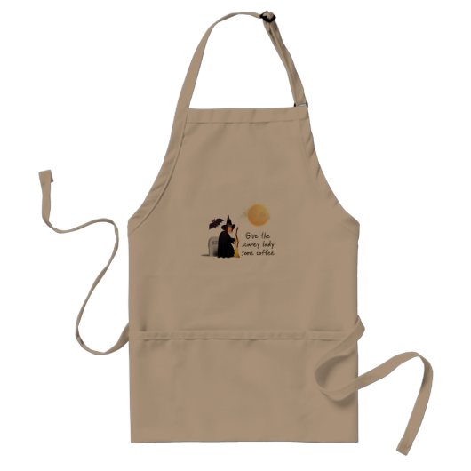 Scarey witch voor koffiepron standaard schort (Voorkant)