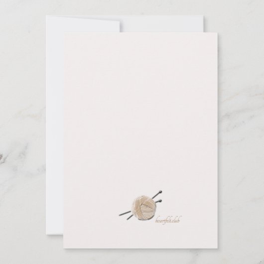 Scarf Knitting Party Kaart (Achterkant)