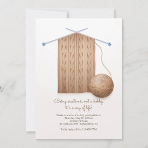 Scarf Knitting Party Kaart