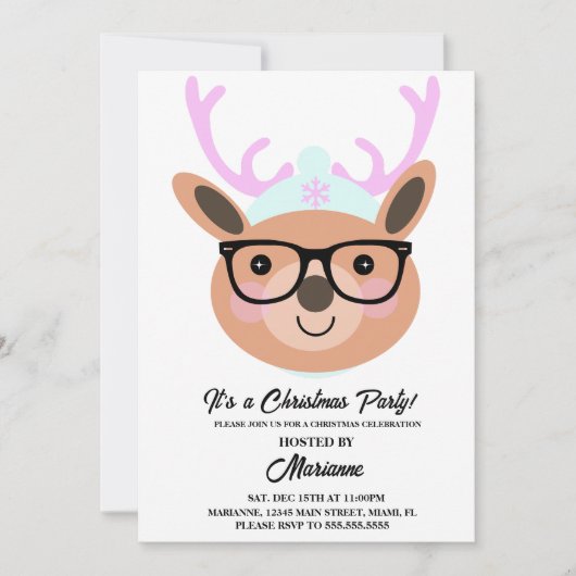 Scarf-Petten bril voor rendieren Kaart (Voorkant)