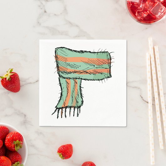 Scarf Sketch Mode Paper Napkins Servet