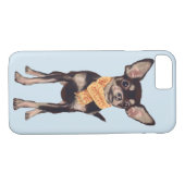 Scarfed Chihuahua (Achtergrondkleur bewerkbaar) Case-Mate iPhone Case (Achterkant (Horizontaal))