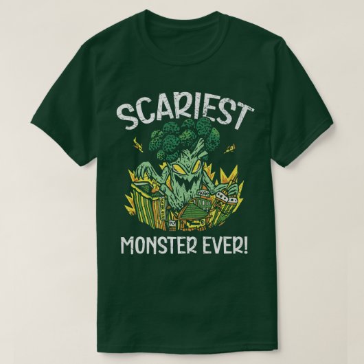 Scariest Monster Ever Vegan Vegetable Vegetarian B T-shirt (Design voorkant)