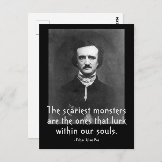 Scariest Monsters Edgar Allan Poe Briefkaart (Voorkant / Achterkant)