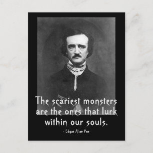 Scariest Monsters Edgar Allan Poe Briefkaart