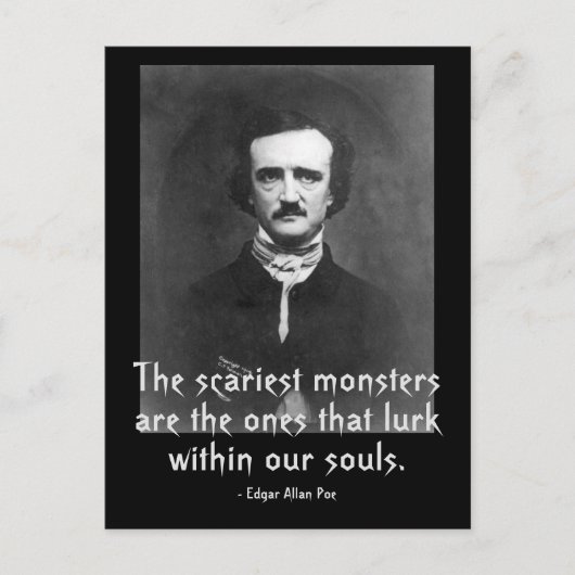 Scariest Monsters Edgar Allan Poe Briefkaart (Voorkant)