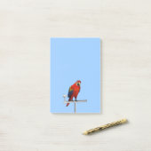 Scarlet Ara Post-it® Notes (Op bureau)