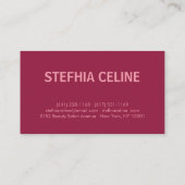 Scarlet Beauty Creations Haar en make-up Visitekaartje (Achterkant)