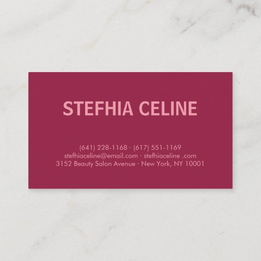 Scarlet Beauty Creations Haar en make-up Visitekaartje (Achterkant)