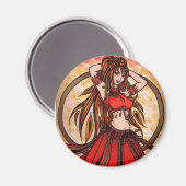 Scarlet Belly Dancer Magnet (Voorkant / Achterkant)
