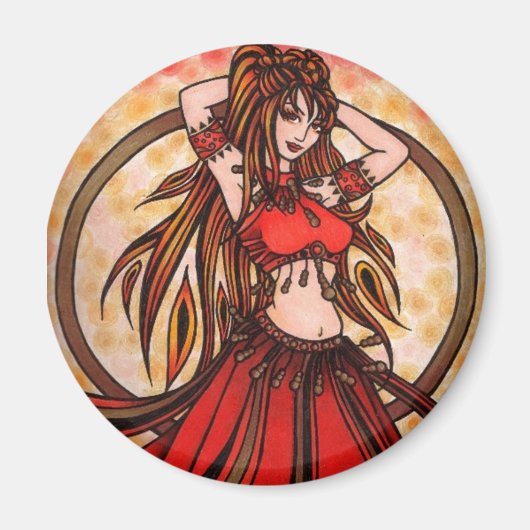 Scarlet Belly Dancer Magnet (Voorkant)