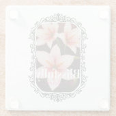 Scarlet Blossom Glazen Onderzetter (Achterkant)