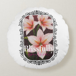 Scarlet Blossom Rond Kussen