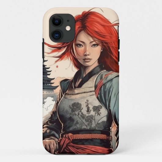 Scarlet Blossom Samurai Case-Mate iPhone Case (Achterkant)