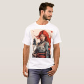 Scarlet Blossom Samurai T-shirt (Voorkant volledig)