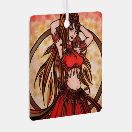 Scarlet buikdanser metalen ornament (Voorkant Rechts)