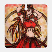 Scarlet buikdanser metalen ornament (Achterkant)