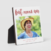 Scarlet Calligrafie Beste Nonna Ever Moederdag Fotoplaat (Voorkant)