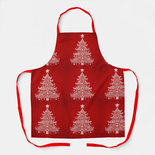 Scarlet Chef: Stijlvol rood Schort (Voorkant)