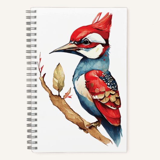 Scarlet Crest Woodpecker Notitieboek (Voorkant)