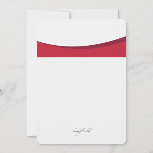 Scarlet Cross Afstuderen Invitation Kaart (Achterkant)