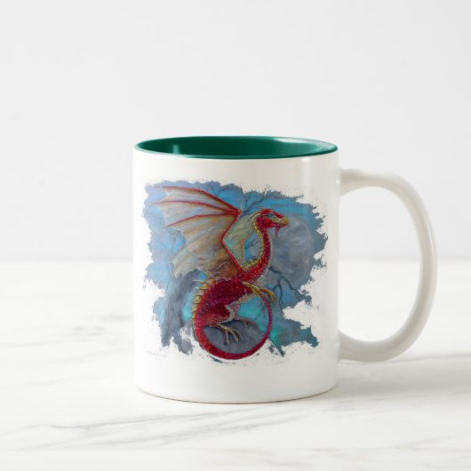 Scarlet Dragon Tweekleurige Koffiemok (Rechts)