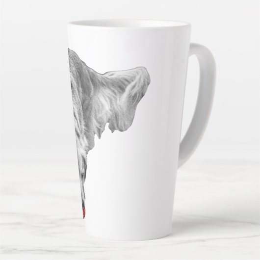 Scarlet Ember Gaze Latte Mok (Rechterhoek)