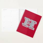 Scarlet en Gray School Pride Kleur Stijl Monogram Planner (Display)