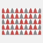 Scarlet en grijs ompakken, papier 3-pack inpakpapier vel (Voorkant 2)