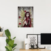 Scarlet Fairy Fantasy Art van Molly Harrison Poster (Thuiskantoor)